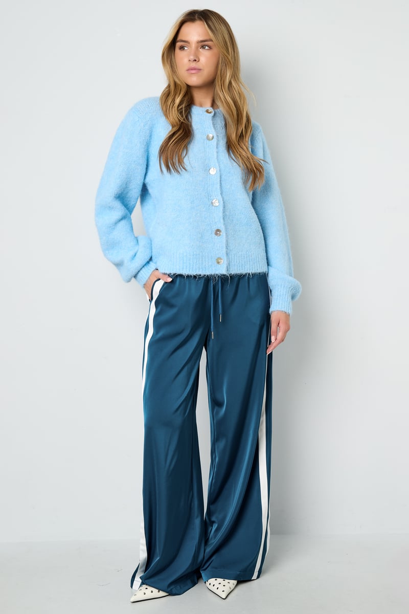 Satijnen broek met strepen