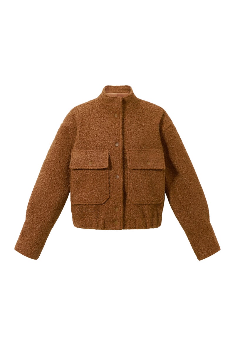 Boucle bomber jas